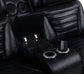 Zuma 3-piece Faux Leather Dual Power LED Sofa Set Black