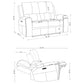 Brickston Triple Power Reclining Loveseat Charcoal