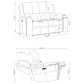 Brickston 2-piece Triple Power Reclining Sofa Set Grey