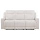 Kennett Chenille Upholstered Power Reclining Sofa Ivory