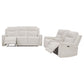 Kennett 2-piece Chenille Power Reclining Sofa Set Ivory