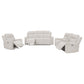 Kennett 3-piece Chenille Power Reclining Sofa Set Ivory