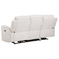 Kennett 3-piece Chenille Power Reclining Sofa Set Ivory