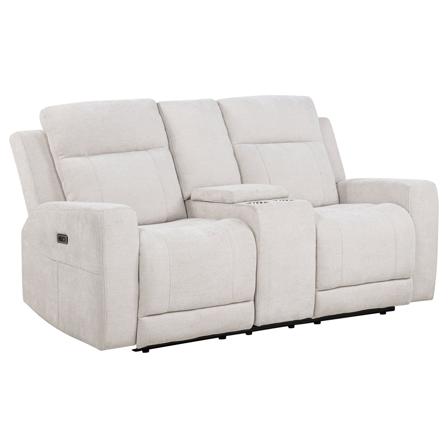 Kennett 3-piece Chenille Power Reclining Sofa Set Ivory