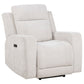 Kennett 3-piece Chenille Power Reclining Sofa Set Ivory