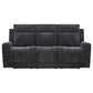 Kennett Chenille Upholstered Power Reclining Sofa Dark Grey