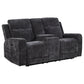 Kennett Chenille Upholstered Power Reclining Loveseat Grey