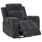 Kennett Chenille Upholstered Power Recliner Chair Dark Grey