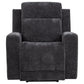 Kennett Chenille Upholstered Power Recliner Chair Dark Grey