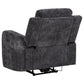 Kennett Chenille Upholstered Power Recliner Chair Dark Grey