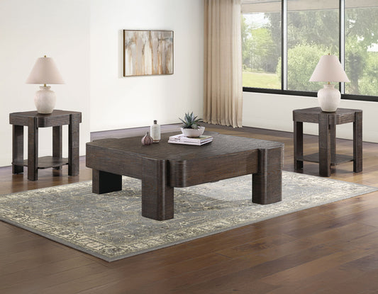 Salina Square Castered 3-Piece Table Set