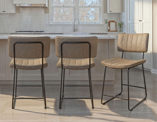 Tribeca 24″ Commercial Grade Counter Stool, Gray