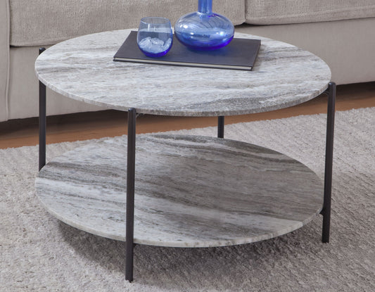 Coleen Sanwar Green Marble 32″ Round Cocktail Table
