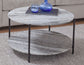 Coleen Sanwar Green Marble 32″ Round Cocktail Table