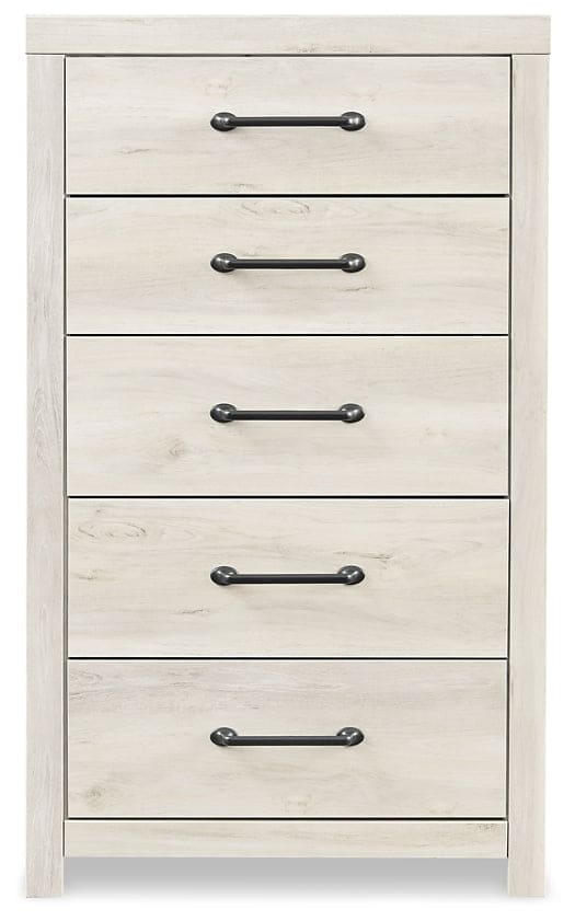 Cambeck Queen Panel Bed with 4 Storage Drawers with Mirrored Dresser, Chest and Nightstand