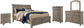 Lettner King Sleigh Bed with 2 Storage Drawers with Mirrored Dresser, Chest and Nightstand