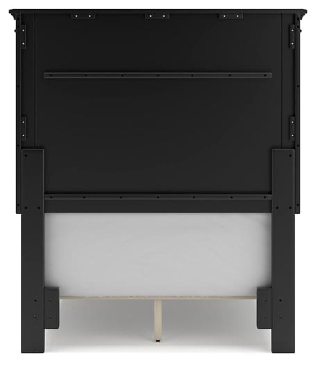 Lanolee Twin Panel Bed with Mirrored Dresser, Chest and Nightstand