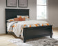 Lanolee Full Panel Bed with Mirrored Dresser and Nightstand