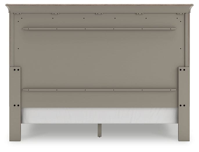 Lexorne California King Sleigh Bed with Mirrored Dresser