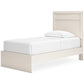 Stelsie Twin Panel Bed with Mirrored Dresser