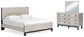 Vessalli King Panel Bed with Mirrored Dresser