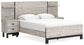 Vessalli Queen Panel Bed with Mirrored Dresser