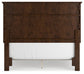 Danabrin Full Panel Bed with Mirrored Dresser and Chest