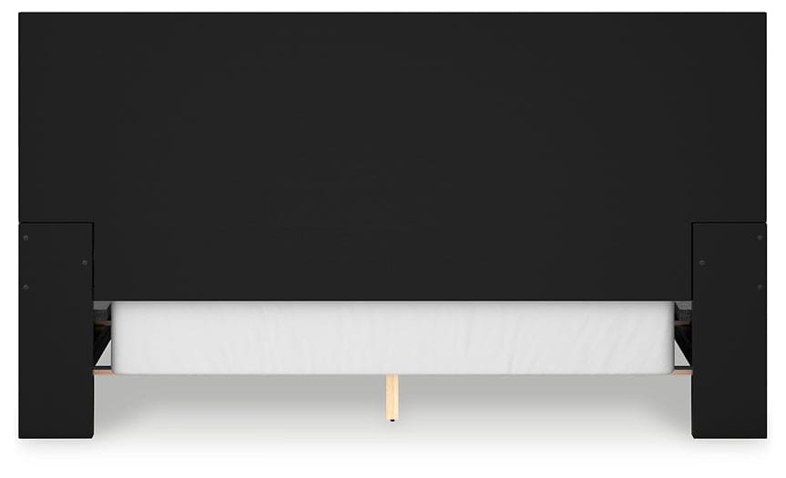 Londer California King Panel Bed with Mirrored Dresser