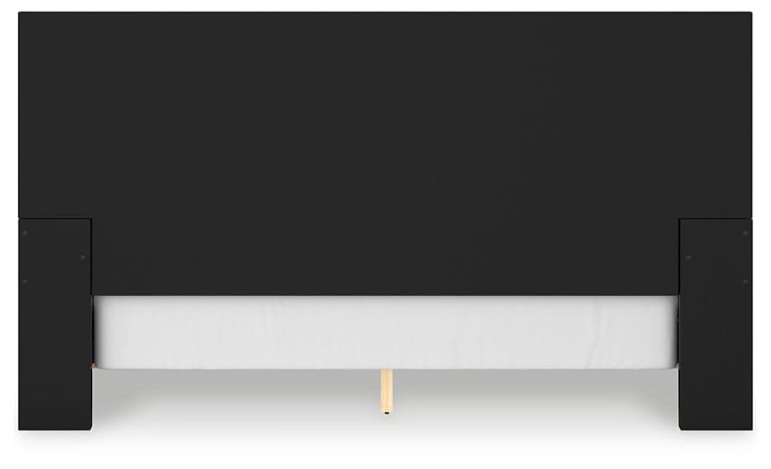 Londer King Panel Bed with Mirrored Dresser