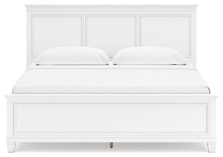 Fortman King Panel Bed with Mirrored Dresser, Chest and Nightstand