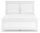 Fortman Queen Panel Bed with Mirrored Dresser and Chest