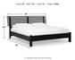 Danziar King Panel Bed with Mirrored Dresser