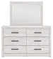 Cayboni Queen Panel Bed with Mirrored Dresser, Chest and Nightstand
