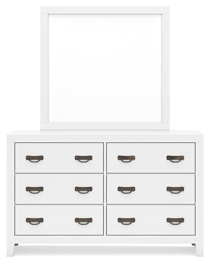 Binterglen King Panel Bed with Mirrored Dresser, Chest and Nightstand