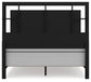 Covetown Queen Panel Bed with Mirrored Dresser and Nightstand