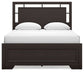 Covetown Queen Panel Bed with Mirrored Dresser and Chest