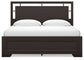 Covetown King Panel Bed with Mirrored Dresser, Chest and Nightstand