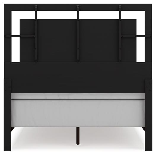 Covetown Full Panel Bed with Mirrored Dresser