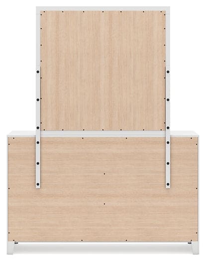 Binterglen California King Panel Bed with Mirrored Dresser and Chest