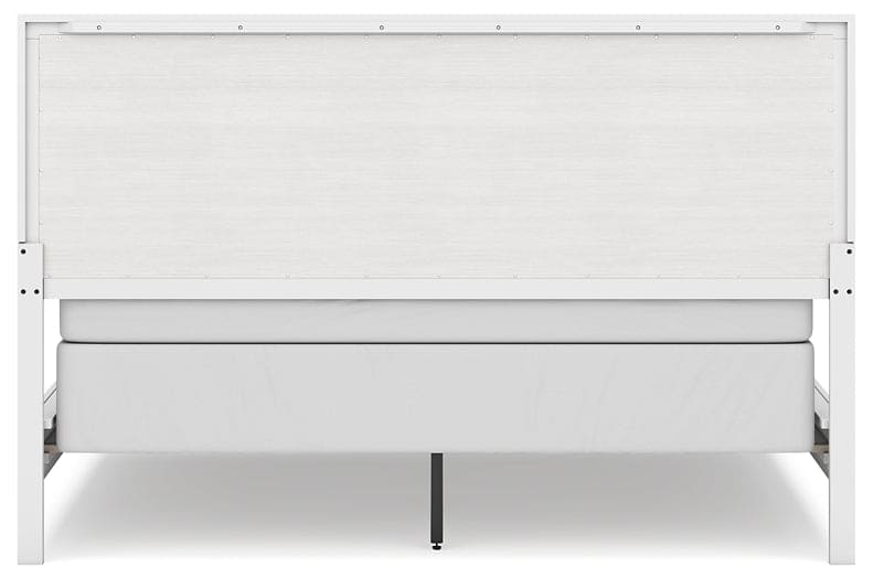 Binterglen California King Panel Bed with Mirrored Dresser and Chest