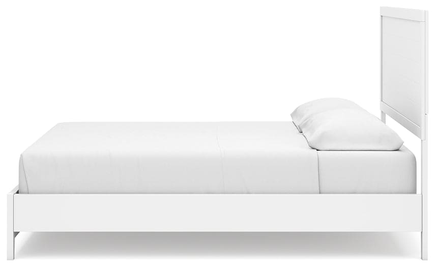 Binterglen California King Panel Bed with Mirrored Dresser and Chest