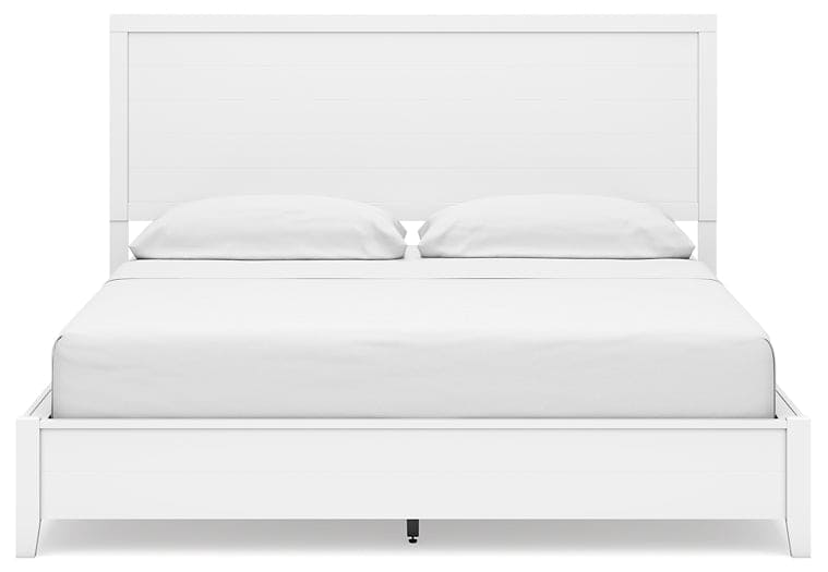 Binterglen California King Panel Bed with Mirrored Dresser