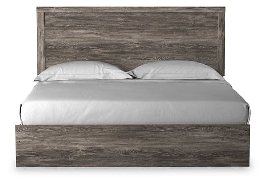 Ralinksi King Panel Bed with Mirrored Dresser, Chest and Nightstand
