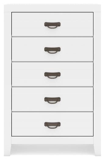Binterglen Twin Panel Bed with Mirrored Dresser, Chest and Nightstand