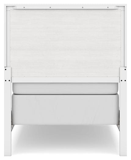 Binterglen Twin Panel Bed with Mirrored Dresser, Chest and Nightstand