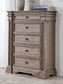 Blairhurst King Panel Bed with Mirrored Dresser, Chest and Nightstand