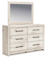 Lawroy Twin Panel Bed with Storage with Mirrored Dresser and Chest