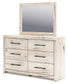 Lawroy Queen Panel Headboard with Mirrored Dresser and Nightstand