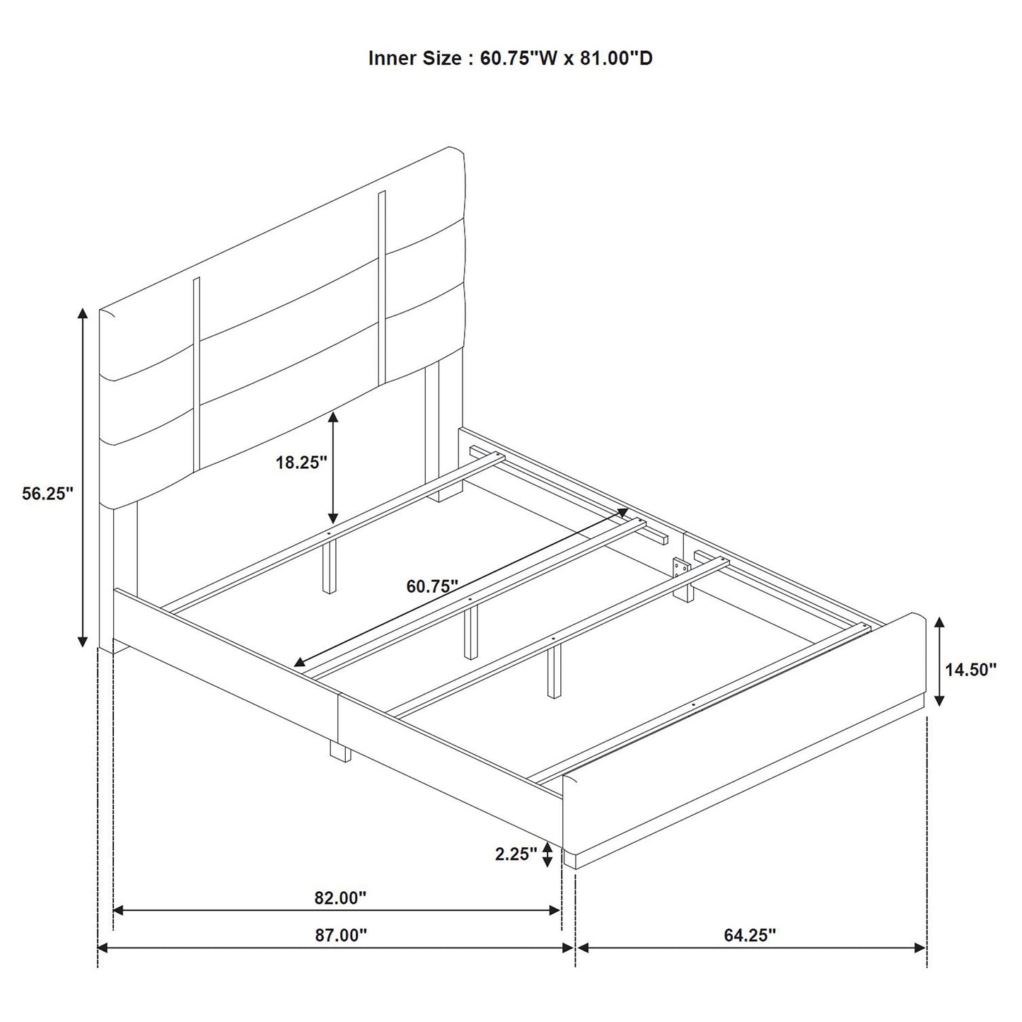 Ines 5-piece Queen Bedroom Set Grey and White High Gloss
