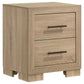Arielle 4-piece Queen Bedroom Set Light Oak
